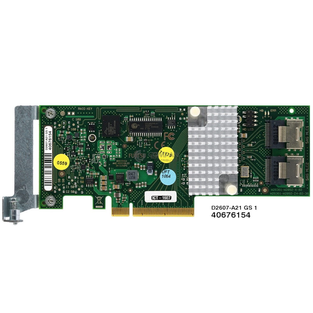 D2607-A21-LP FUJITSU MEGARAID LSI2008 SAS 6GB PCI-E X8 RAID CONTROLLER	 LOW PROFILE - D20607-A21 GS1